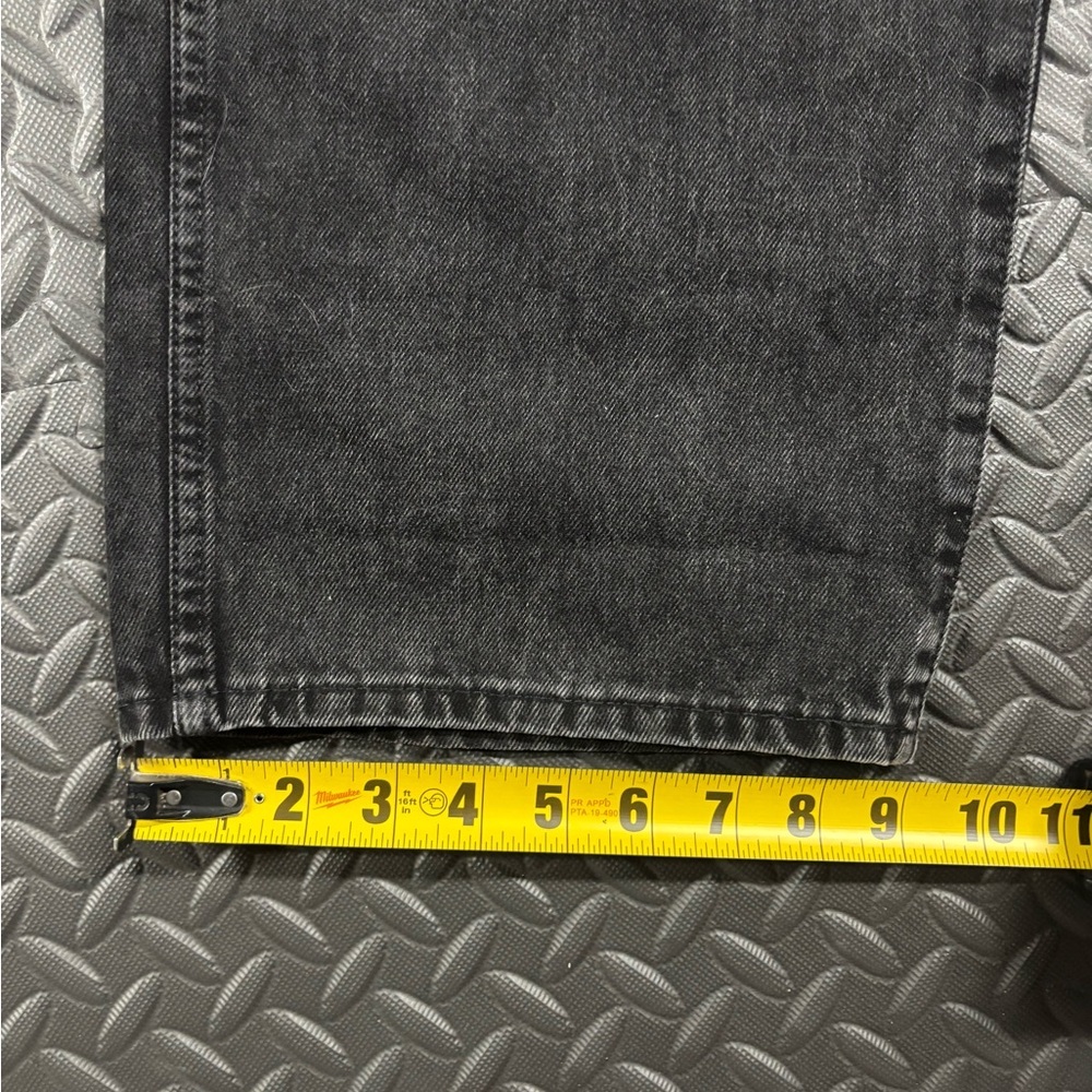 Express Black Jeans Relaxed Straight Low Rise Denim Pants 14R - Picture 8 of 12